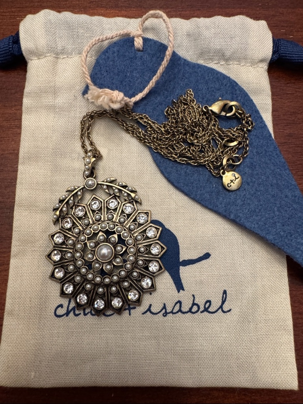 Chloe + Isabel Starburst + Seed Pearl Long Pendant.